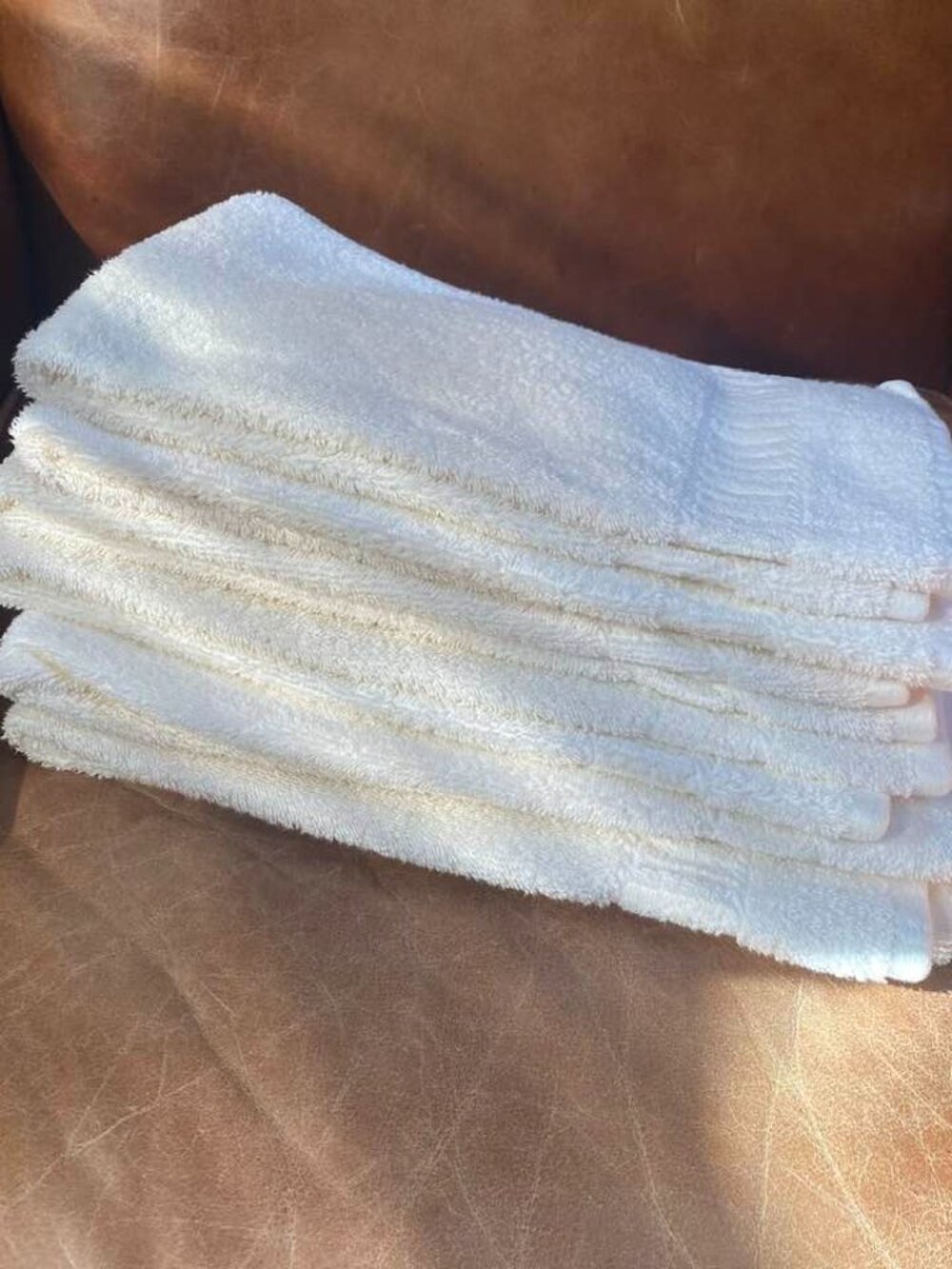 Lot of 5 Ivory My Pillow cotton Hand Towels